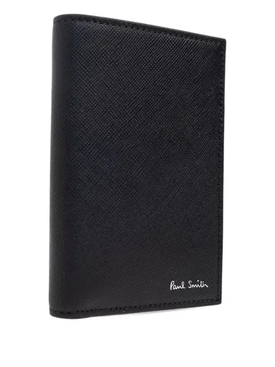 Paul Smith Leather Bi-fold Wallet In In Black