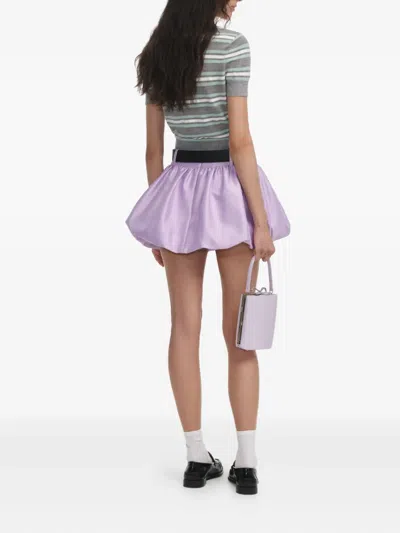 Self-portrait Self Portrait 'grey Striped Crystal Trim Knit' Sweater In Animal Print