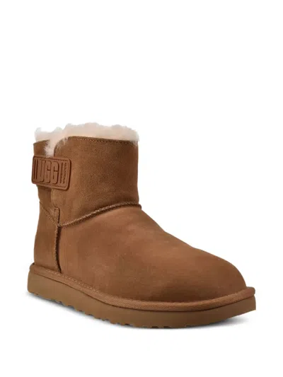 Ugg Mini Bailey "chestnut" Ankle Boots In Brown