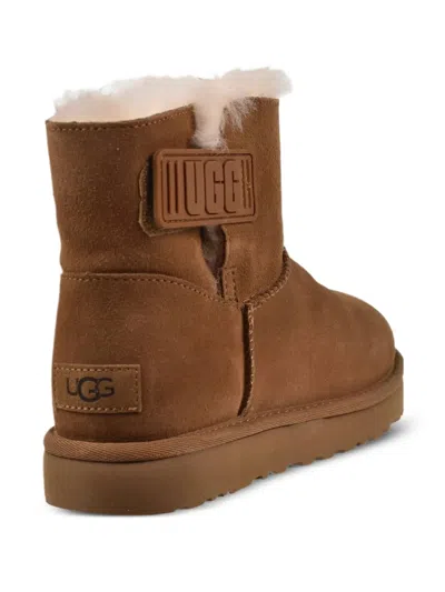 Ugg Mini Bailey "chestnut" Ankle Boots In Brown