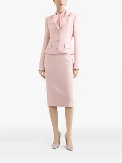 Dolce & Gabbana Stretch Cady Skirt In Pink