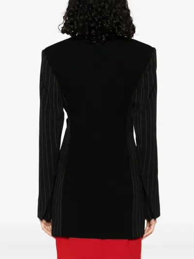 Sportmax Chalk-striped Blazer With Crossover Fastening