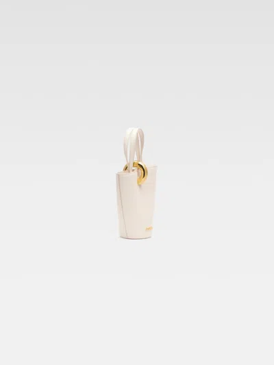 Jacquemus Structured Shoulder Bag Detachable Strap In White