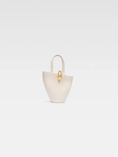 Jacquemus Structured Shoulder Bag Detachable Strap In White
