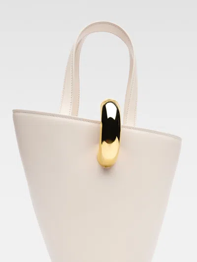 Jacquemus Structured Shoulder Bag Detachable Strap In White
