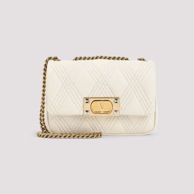 Valentino Garavani Valentino Quilted Nappa Leather Shoulder Bag In Neutrals