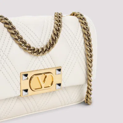 Valentino Garavani Valentino Quilted Nappa Leather Shoulder Bag In Neutrals