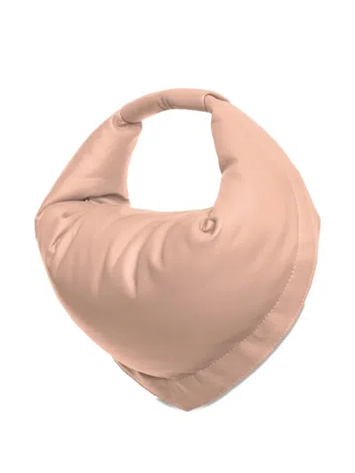 Federico Cina 'tortellino' Pink Midi Handbag With Adjustable And Removable Shoulder Strap And Logo Lettering On Th In Pink