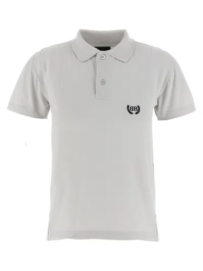 Balenciaga Logoed Polo Shirt In White
