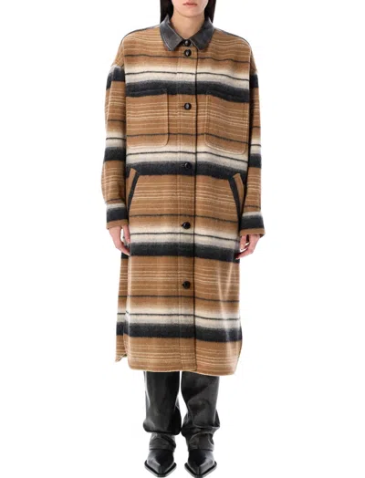 Isabel Marant Étoile Isabel Marant Etoile Women's Djila Striped Wool Overshirt Coat In Multi