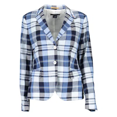 Gant Light Blue Cotton Women Jacket In Multi