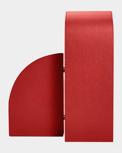 Assouline Library Cubist Leather Bookends In Multi
