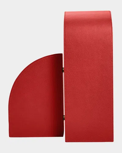 Assouline Library Cubist Leather Bookends In Multi