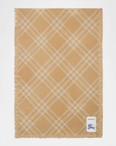 Burberry Wool & Silk Check Ekd Scarf