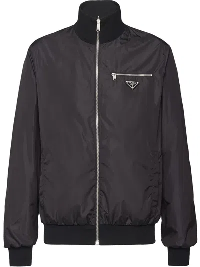 Prada Reversible Bomber Jacket In Black  