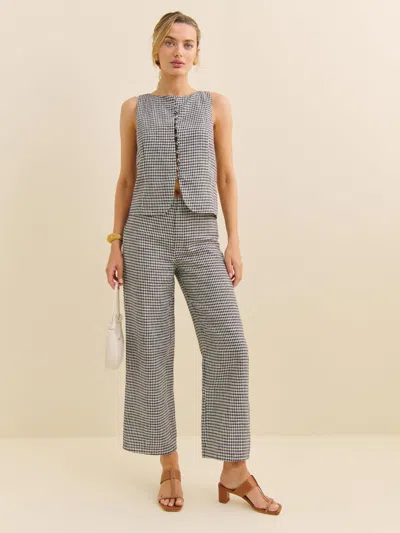 Reformation Joni Linen High Rise Cropped Pant