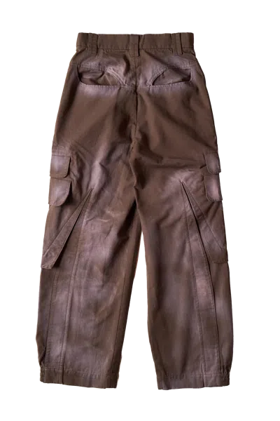 Namesake Sprayed-effect Cargo Pants In Brown