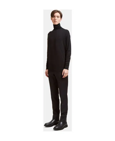 Aiezen Turtleneck Knitted Sweater In Black