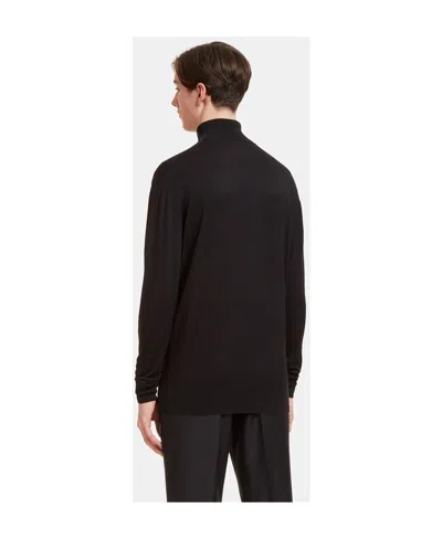 Aiezen Turtleneck Knitted Sweater In Black