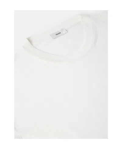 Aiezen Crew-neck Knitted Sweater In White