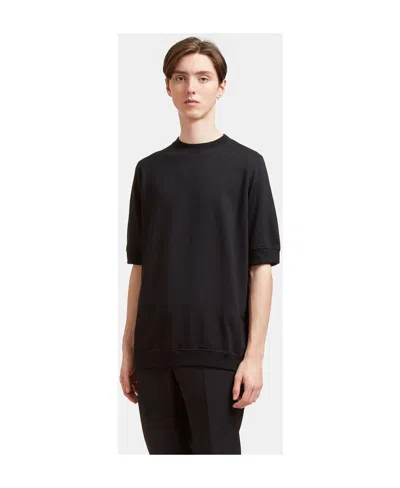 Aiezen Half-length-sleeve Crew-neck T-shirt In Black