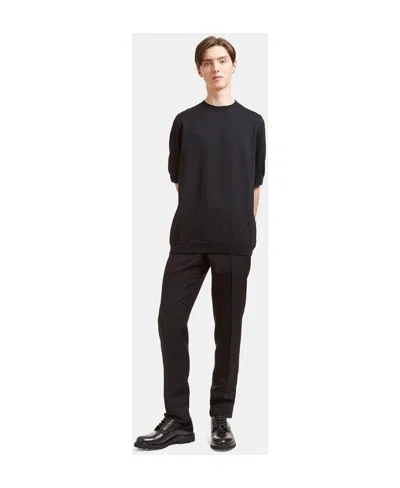 Aiezen Half-length-sleeve Crew-neck T-shirt In Black