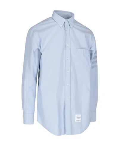 Thom Browne Light Blue Cotton Button-down Shirt