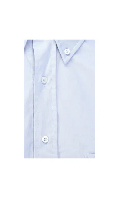 Thom Browne Light Blue Cotton Button-down Shirt