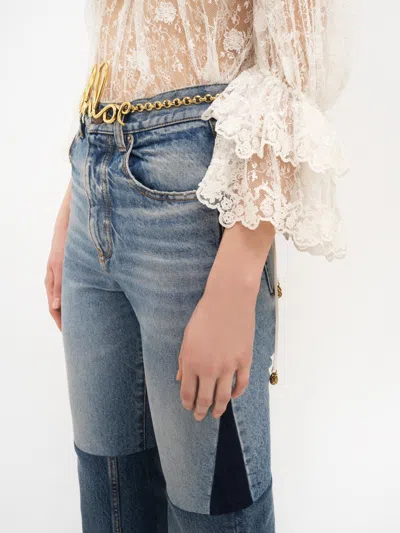 Chloé Patchwork Denim Jeans