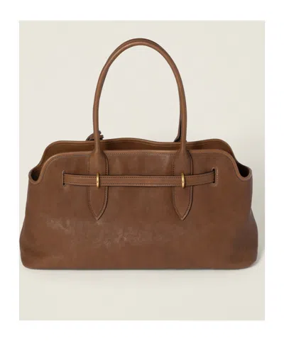 Miu Miu Large Aventure Nappa Leather Shoulder Bag