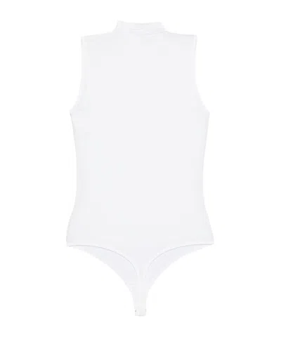 Wolford Fitted White Turtleneck Bodysuit