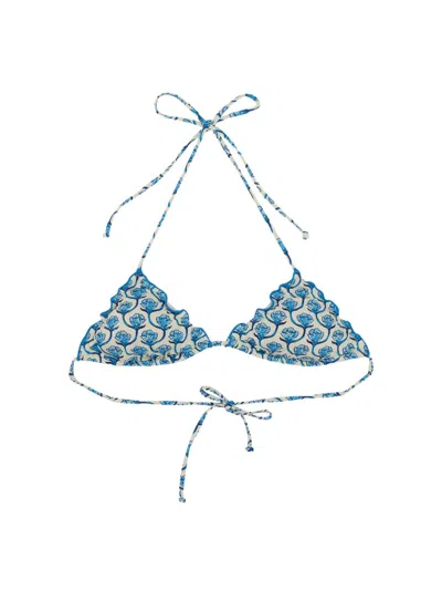 Mc2 Saint Barth Sagittarius Bikini Top In Blue