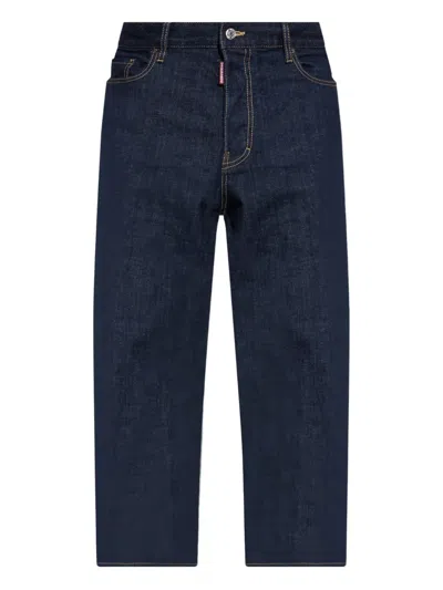 Dsquared2 Indigo Wide-leg Denim Jeans In Blue