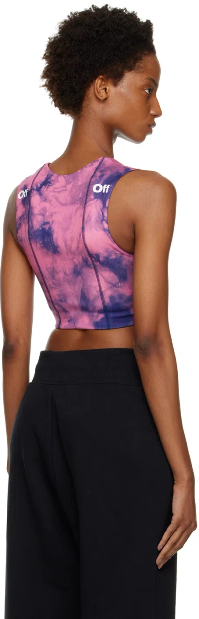 Off-white Pink Tie-dye Sport Bra In Multi