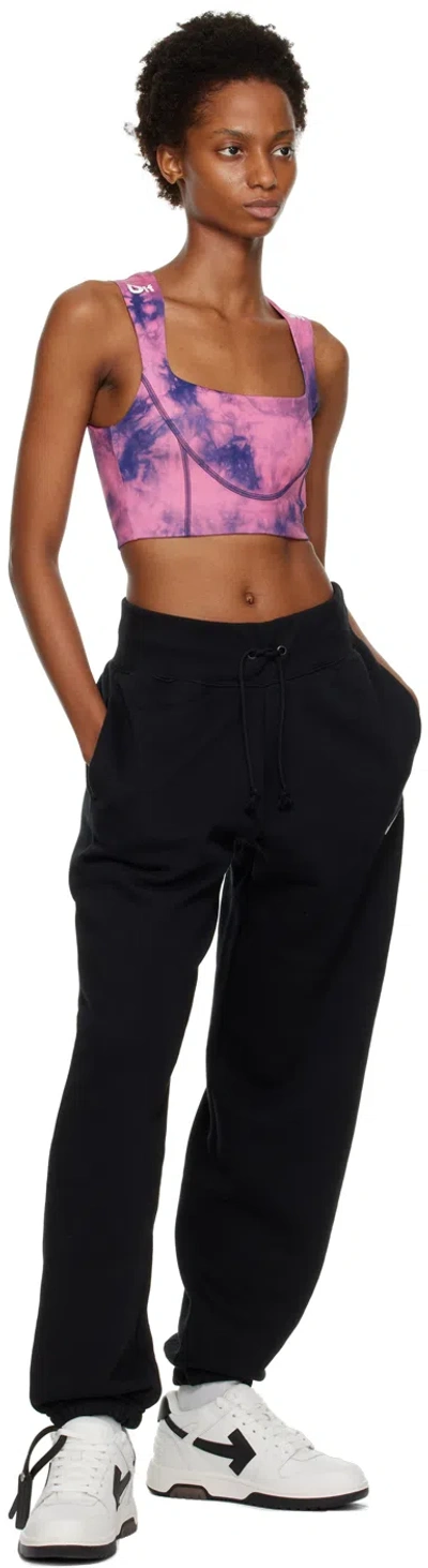 Off-white Pink Tie-dye Sport Bra In Multi