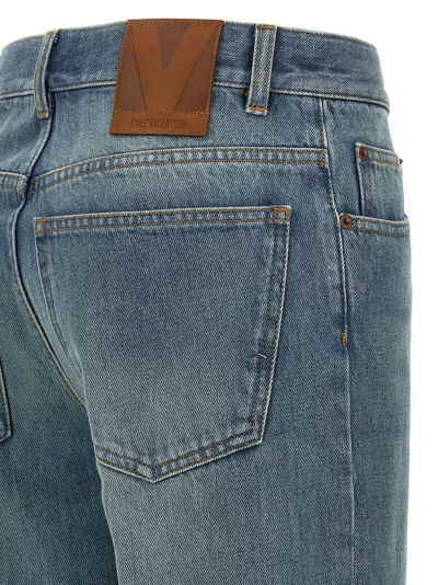 Valentino Garavani Straight-leg Jeans With Decorative Cuffs In Black