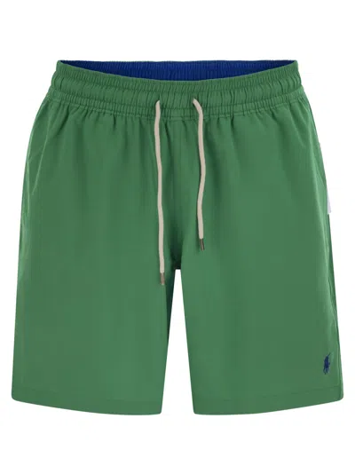 Polo Ralph Lauren 5.75-inch Traveler Classic Swim Trunk Man Swim Trunks Green Size Xxl Recycled Poly In Preppy Green