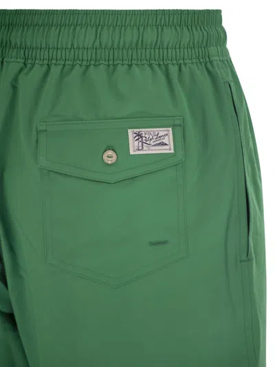 Polo Ralph Lauren 5.75-inch Traveler Classic Swim Trunk Man Swim Trunks Green Size Xxl Recycled Poly In Preppy Green