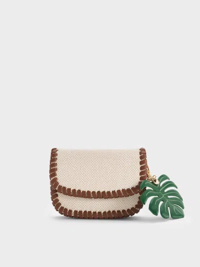 Charles & Keith - Blume Canvas Braided Chain-handle Wallet