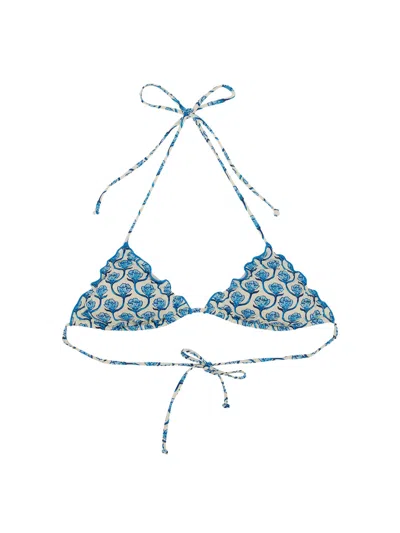 Mc2 Saint Barth Sagittarius Bikini Top In Blue