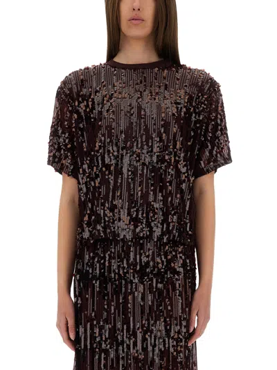 Baum Und Pferdgarten "juli" Top With Sequins In Brown