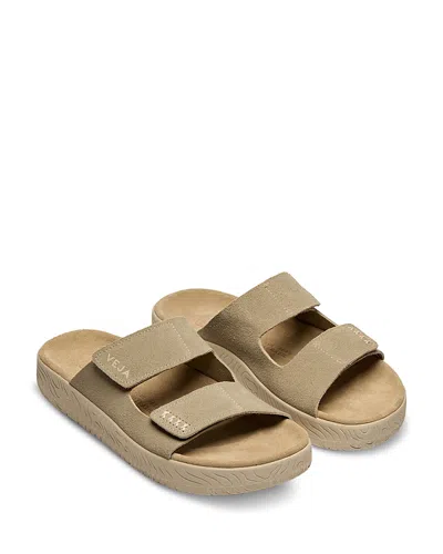 Veja Beige Chunky Platform Logo Sandals