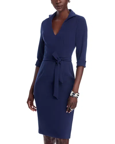 Black Halo Madeline Sheath Dress Pacific Blue