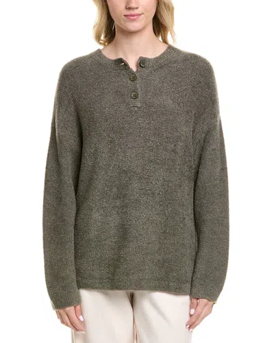 Barefoot Dreams Cozychic Lite Textured Pullover In Olive Branch