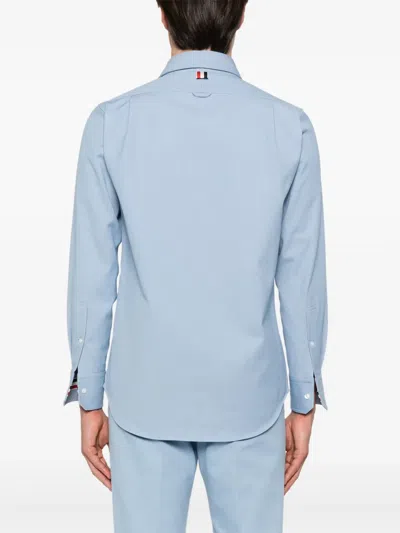 Thom Browne Light Blue Cotton Button-down Shirt