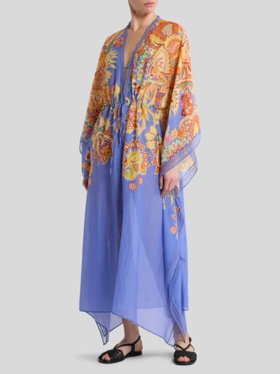 Etro Printed Cotton And Silk Beach Cover-up