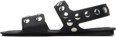 Khaite Black Boden Flat Sandals