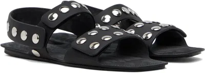 Khaite Black Boden Flat Sandals
