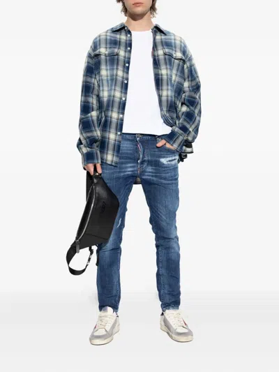 Dsquared2 White Cotton Short Sleeve T-shirts In White