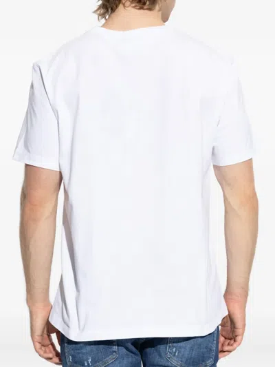 Dsquared2 White Cotton Short Sleeve T-shirts In White